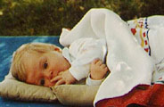 Erik (3 months) napping under a tree