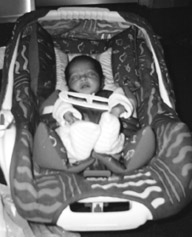 premature infant in car seat